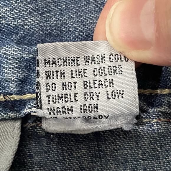 PHD Paul Harris Jeans Sz 14 Blue Vintage 80s Denim Midrise Capri Ribbon Trim - Picture 9 of 9